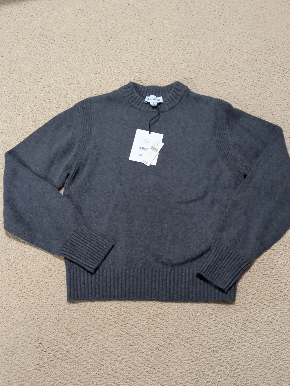 Aligne Dion Dark Gray Crewneck Sweater